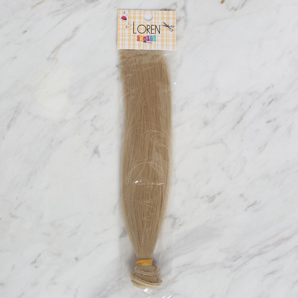 LOREN CRAFTS SENTETİK AMİGURUMİ DÜZ SAÇ - KÜL RENGİ